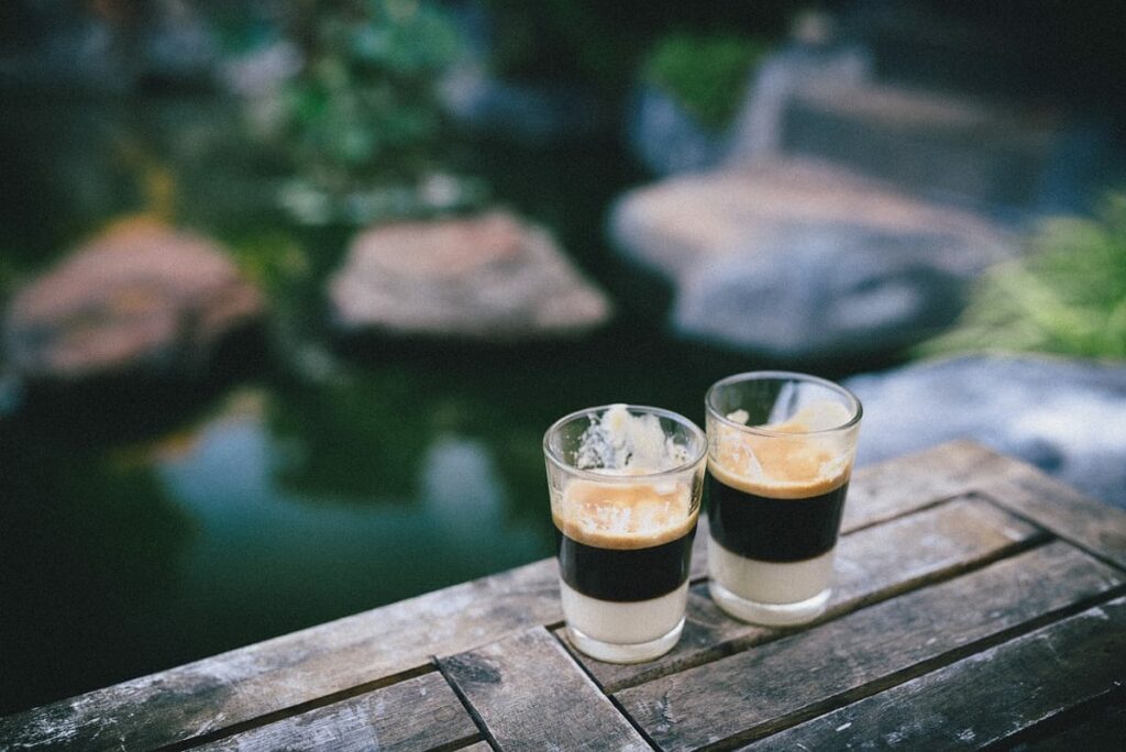 Two shots of Espresso coffee